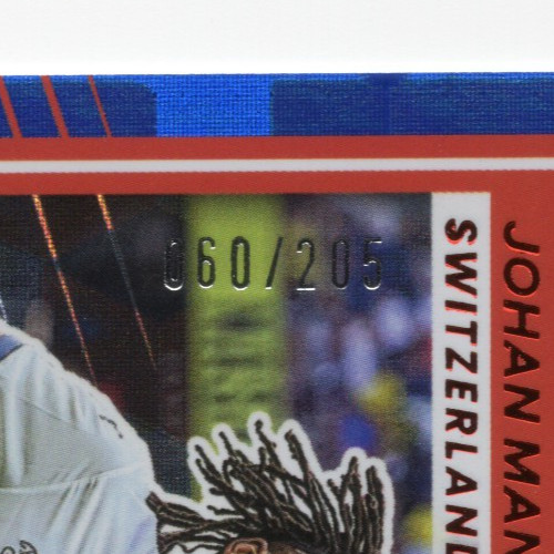 2025-26 Panini Donruss FIFA World Cup Johan Manzambi Blue Cubic /205 #250 NM view 3