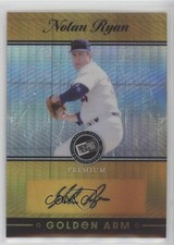 2024 Leaf Press Pass Premium Golden Arm Silver Prism 2/15 Nolan Ryan Auto e8a