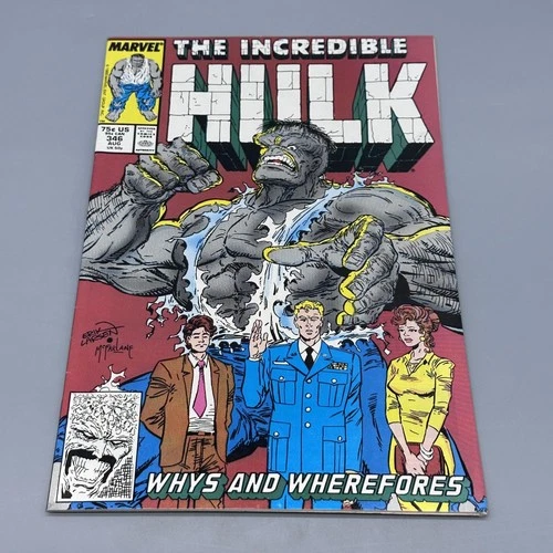 Vintage 1988 Marvel Incredible Hulk #346 Comic Whys And Wherefores Blue Hulk