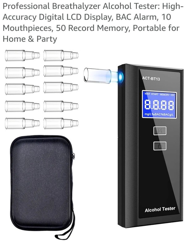 Brand New Professional Breathalyzer Alcohol Tester: High-Accuracy Digital LCD