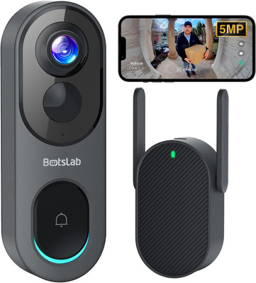 5MP Wireless Doorbell Camera - No Monthly Fee 180° View AI Detection 5Ghz WiFi