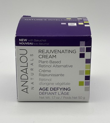 NEW NIB ANDALOU NATURALS Rejuvenating Cream w/ BAKUCHIOL  Full Size 50ml/1.7oz