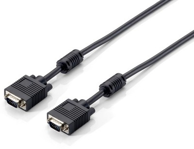 Equip VGA Kabel 1920x1080/60Hz Ferrit   St/St  1.00m schwarz Polybeutel