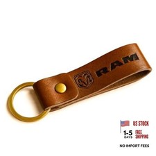 RAM Keychain Genuine Leather   Officially Licensed Dodge Ram 1500 Brown
