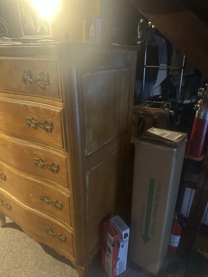 Винтажный набор рисунков из вишни середины века французский провинциальный Людовик XV - Изображение 3 из 4