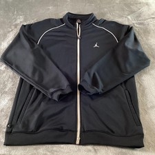 Jordan Jacket Boys 16-18 Black Full Zip Track Knit Jumpman Logo Sport