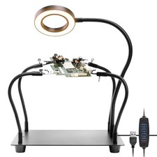 Helping Hands Soldering Station with 5X Magnifying Glass and Light, ELMCONFIG...