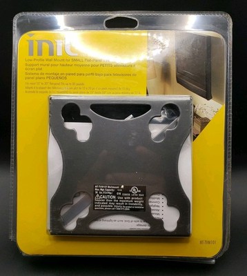 INIT Low Profile TV Wall Flush Mount for Most 13'' - 30'' Flat-Panel TVs To 30 lbs