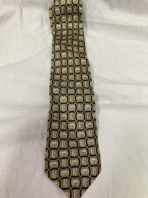Pfizer Viagra Tie Blue Pill Drug Rep Pharmacy Geometric Gold Yellow Doctors Mens