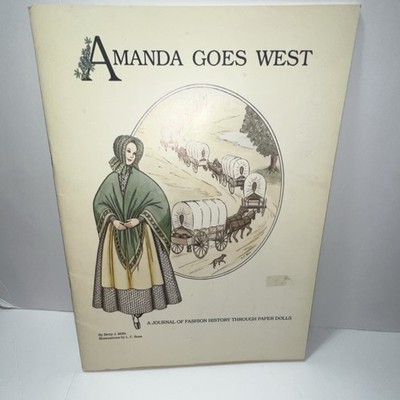 VTG Texas Tech Press Amanda Goes West Paper Doll Book Uncut 1985 L. C. Ross