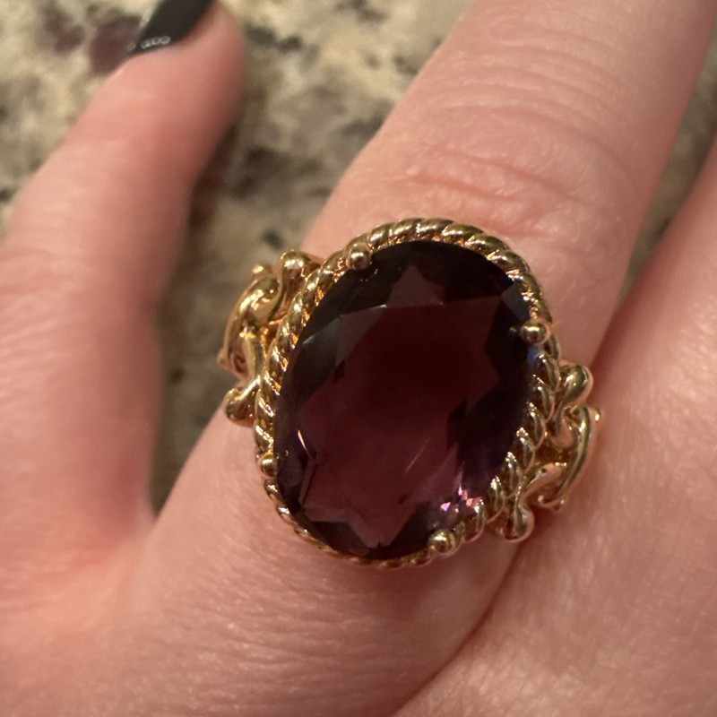8 Carat Amethyst Ring Size 7.5