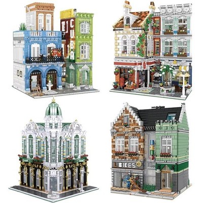 Kreatives Kuba Hotel Stadt Straßenansicht Architektur Bausteine Juwel Shop Fahrrad