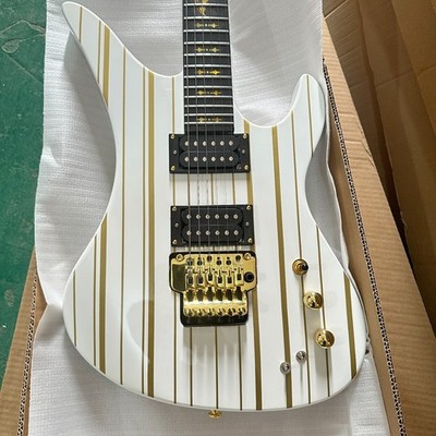 Schecter Custom Synyster Gates White Electric Guitar Gold Hardware 24Fret ShipUS