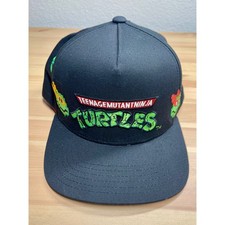 Teenage Mutant Ninja Turtles Black Snapback Hat Adult One Size