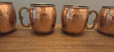 Hammered Copper Mule Set Of 4 Made In India Home Essentials