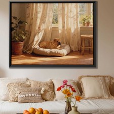 Shar Pei Dog Oil Painting Canvas Wall Art Living Room Decor Dog Lovers Artwork