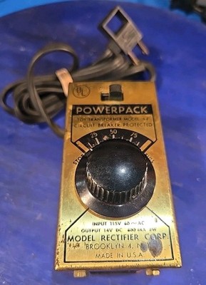 MODEL RECTIFIER CORP, POWERPACK TOY TRANSFORMER, MODEL 64, TESTED WORKS GREAT