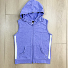 VTG HEAD Women’s Small Lavender Zip Hoodie Vest USA Made 90s Cotton Blend
