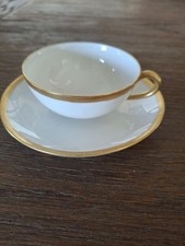 LImoges Hand Painted Porcelain Tea Cup And Saucer Gold Trim