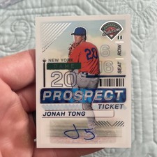 2024 Panini Prospect Edition Jonah Tong #67 Holo Ticket Signature - AUTO
