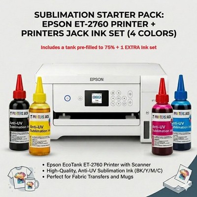ET-2760 EcoTank Epson Ready for Sublimation Printing + Extra Ink Included *READ*