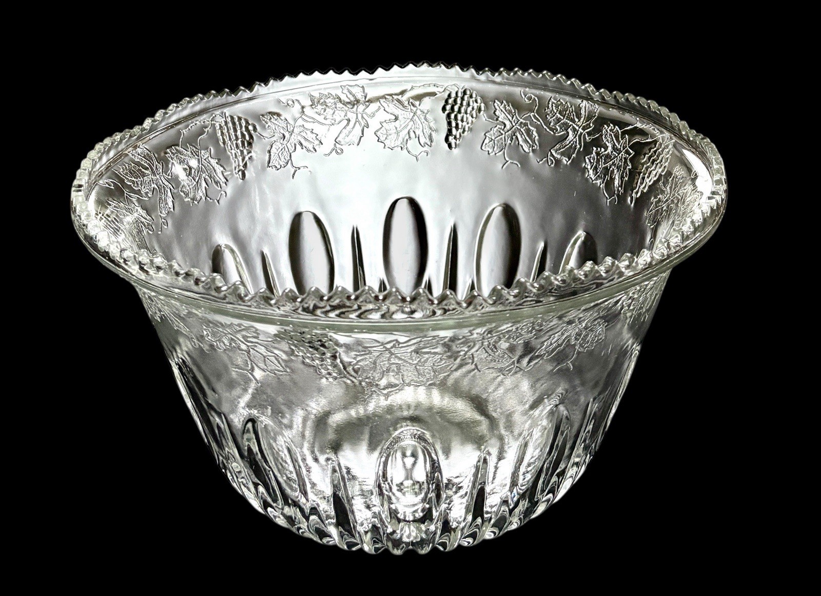 Vintage Indiana Glass Princess 25 Piece Crystal Punch Bowl Party Set Excellent