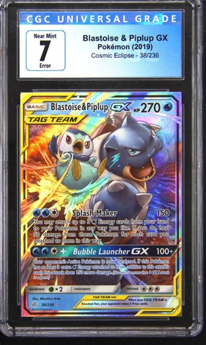 Blastoise & Piplup-GX graded CGC 7 for sale on eBay
