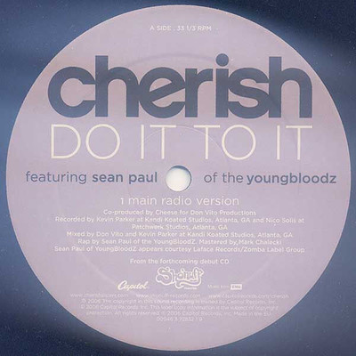 Cherish Featuring Sean Paul - Do It To It (VINYL)