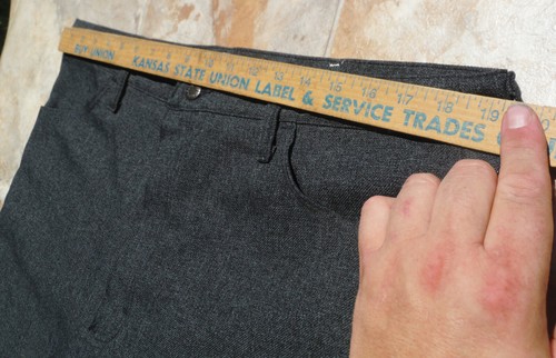 MINT 90's_USA_WRANGLER 82HK Wrancher Polyester Jeans Pants 38x29 Heather Black - Picture 4 of 12