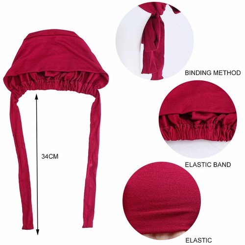 Pre-Tied Head Scarf Muslim Hijab Hat Women Turban Bonnet Cap Ninja Inner Wraps - Picture 5 of 24