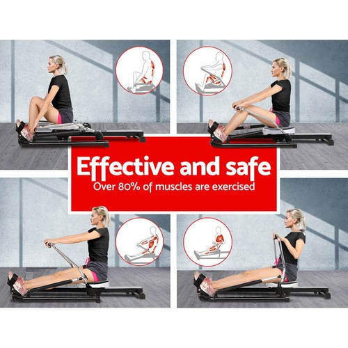 Adjustable Foldable Rowing Machine Cardio Fitness Rower Exercise Machine Quiet - Picture 3 of 8