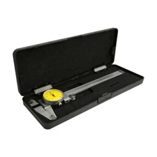 Yellow - 4 Way Dial Caliper 6" Stainless Steel Shock Proof 0.001" 