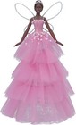Gisela Graham Pink Festive Fairy Christmas Tree Topper with Beads and Wings