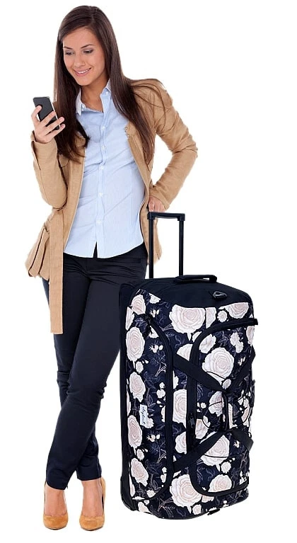 Reisetasche Trolley Damen Mädchen Elephant Cruiser groß 13025 Flower Schwarz +g - Bild 2 von 4