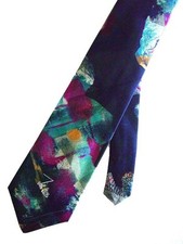 John Weitz Men's Poly Novelty Neck Tie Multi-Color Absract 3 3/4" x 56"