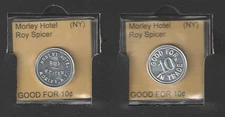 Morley Hotel Roy Spicer GOOD FOR 10c TRADE TOKEN   MORLEY NY