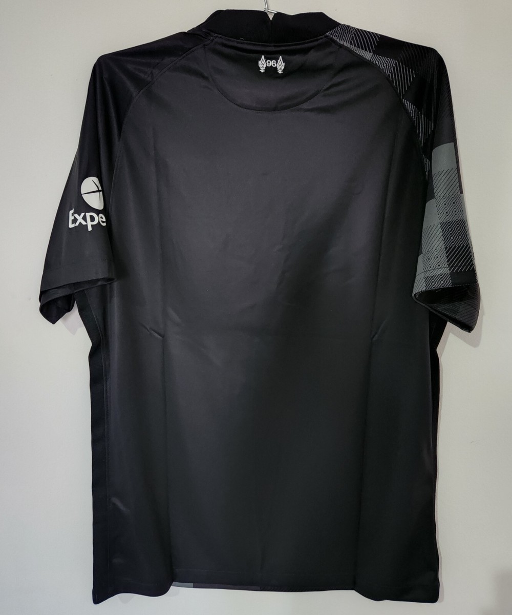 Nike L.F.C. サッカーシャツ ブラック 97 Mサイズ Liverpool FC Shirt Mens Medium Black Long Sleeve Crew Logo
