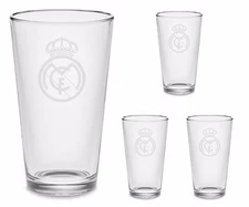 Set of 4 - Real Pint Beer Glasses Etched Tumblers Drinkware, Drinking Glasses