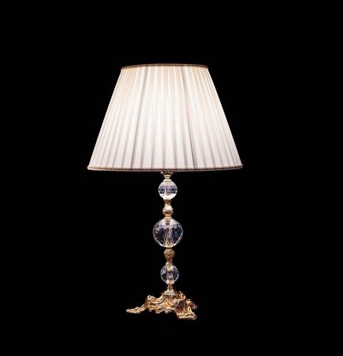 Lumetto Lampe de Chevet Classique Avec Verre Et Cristal Transparent