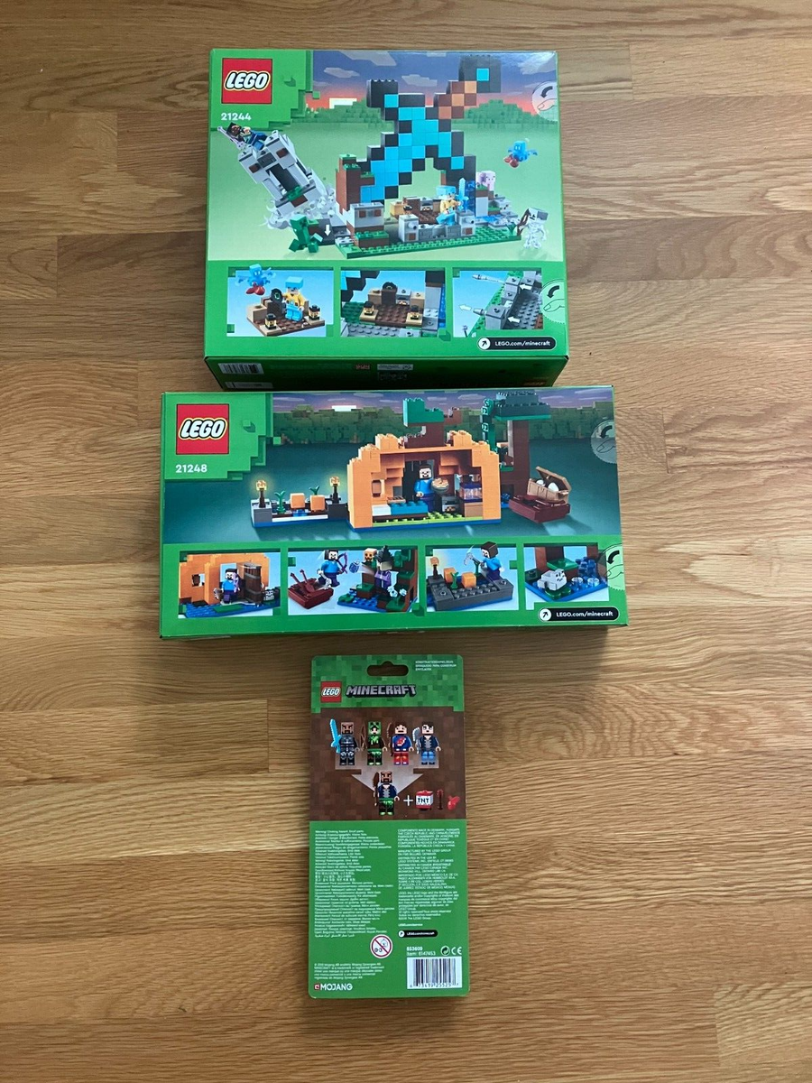 Fedex/UPS LEGO MINECRAFT COMBO Sets 21244, 21248, 853609 (minfig