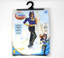 Batgirl Girls Fancy Dress DC Comic Book Day Superhero Kids Childs Costume S 4-6