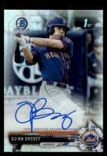 2017  Bowman Draft Chrome Refractor #CDA-QB Quinn Brodey Mets  Auto /499