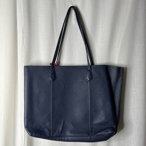 Tory Burch Perry Balloon Stripes Leather Triple Compartment Tote Bag - Picture 5 of 12