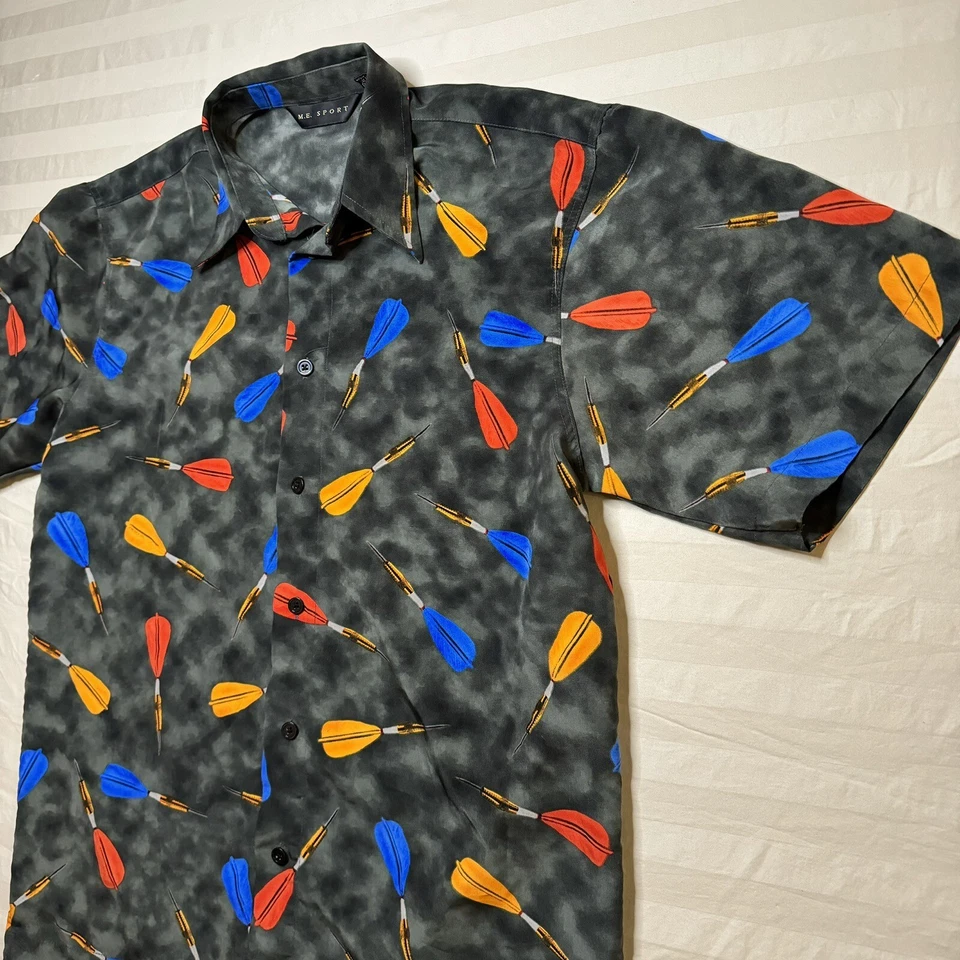 ME Sport Men's Small Shirt Short Sleeve Darts Dartboard Bar Bowling Pool - Image 4 of 4