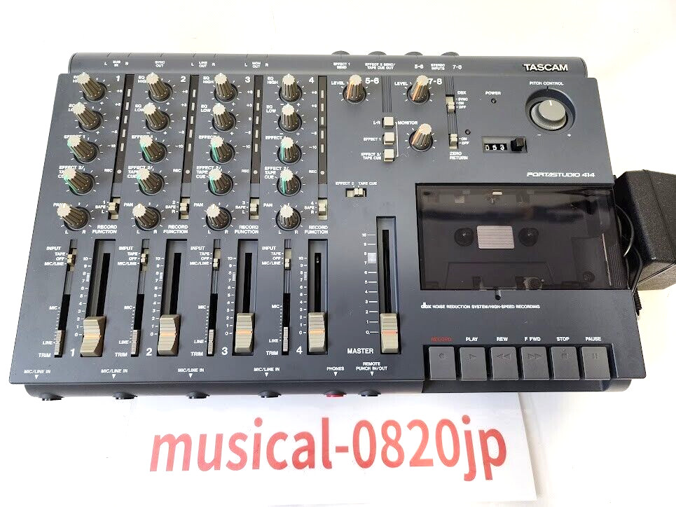 Tascam Portastudio 414 4-Track Multitrack Cassette Tape Recorder 