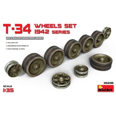 Miniart #35236  1/35 T-34 Wheels set. 1942 series