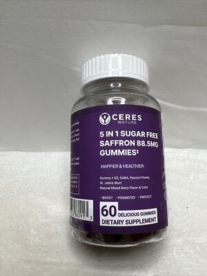 Ceres 5 In 1 Saffron Extract 88.5mg Supports Healthy Weight Loss USA MADE Vegan