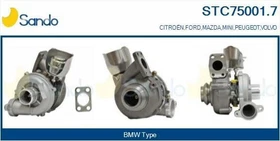 SANDO STC75001.7 Turbolader für FORD Focus II Schrägheck (DA, HCP, DP)