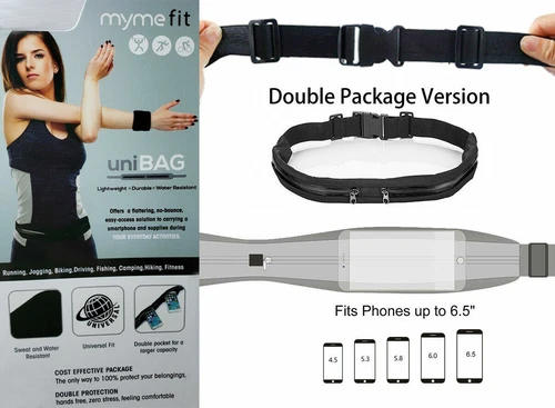 Running Belt Unisex Sports Jogging Phone Keys Mobile Money Bum Bag Waist Travel - Picture 8 of 30