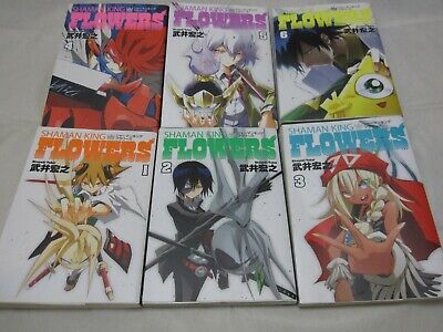 Ups Delivery 3 7 Days To Usa Shaman King Flowers Vol 1 6 Set Japanese Manga Ebay